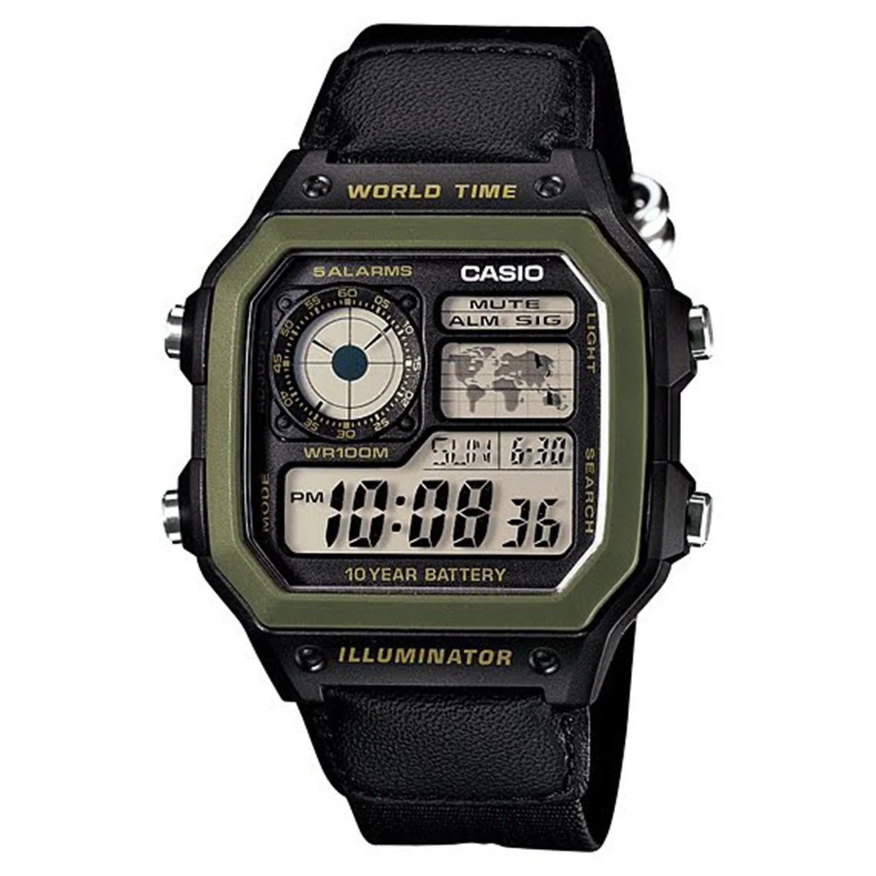 Casio Unisex Digital Black Watch AE1200WHB-1B / AE-1200WHB-1B