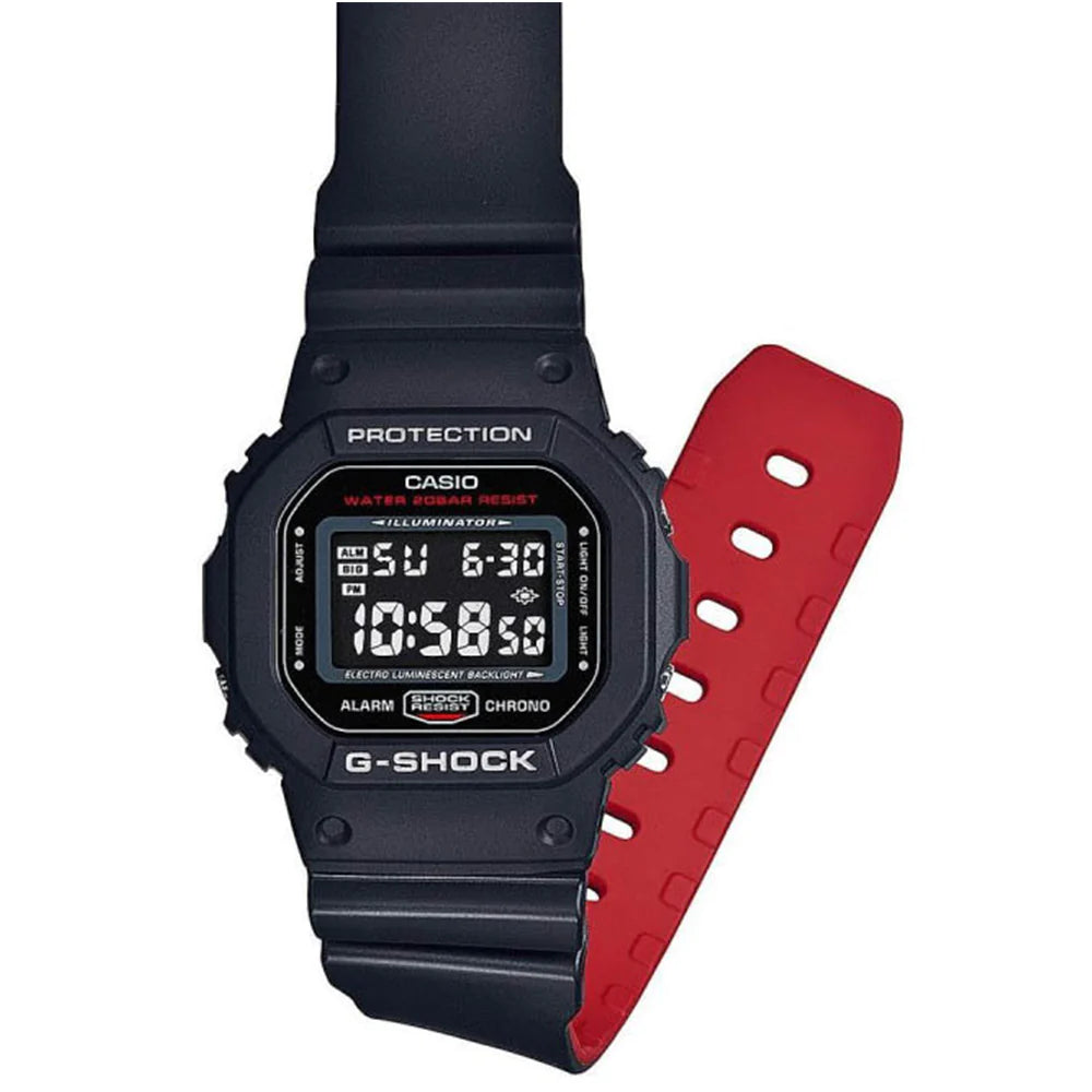 G-Shock Digital Watch Black and Red Series DW5600UHR-1 / DW-5600HR-1