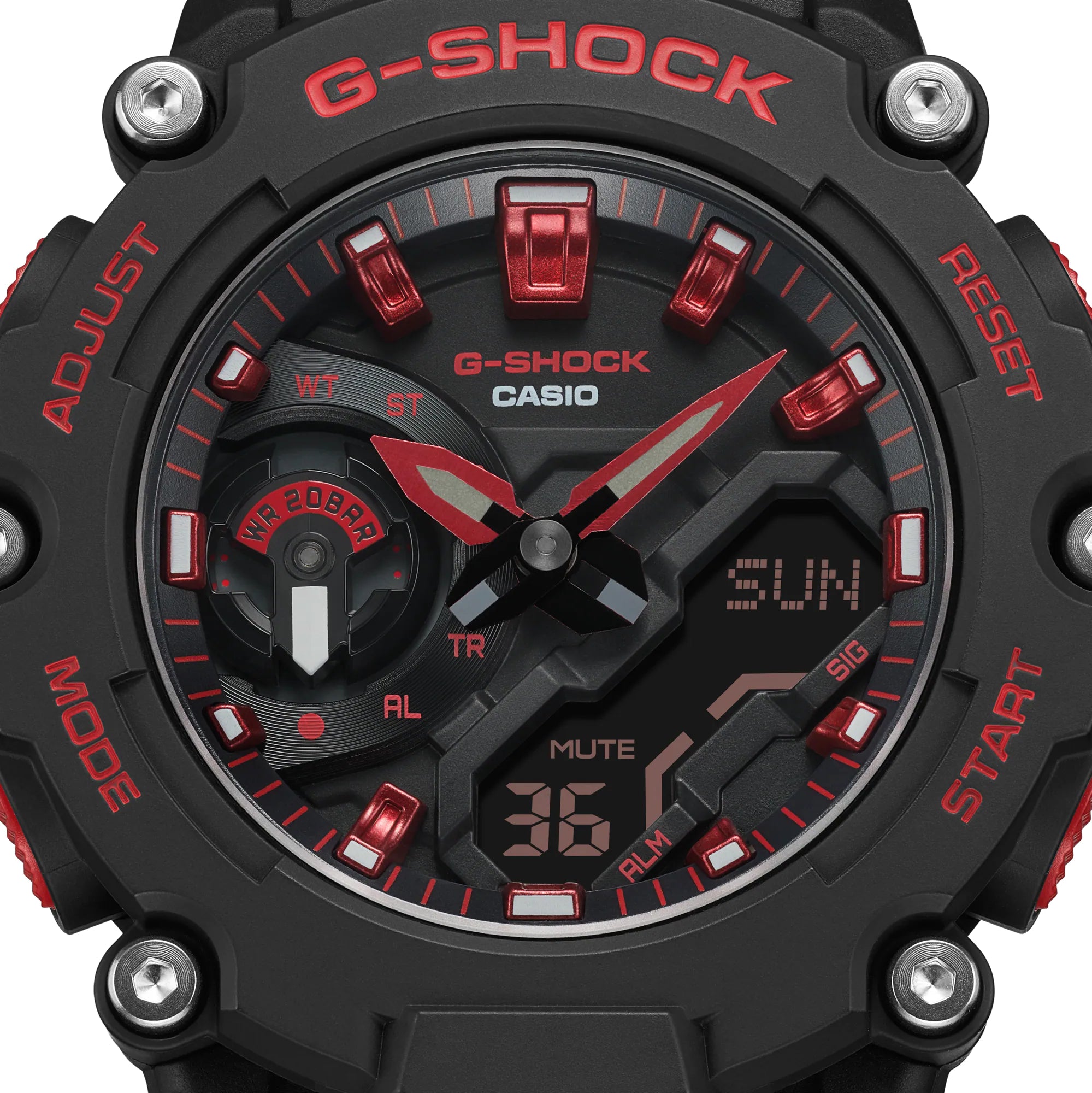 G-Shock Carbon Core Ignite Red Series GA2200BNR-1A / GA-2200BNR-1A