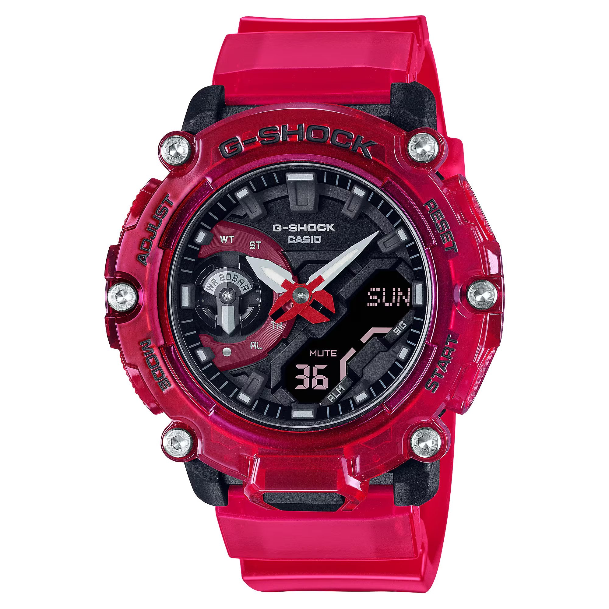 G-Shock Digital & Analogue Watch Carbon Core Guard Sound Wave Series GA2200SKL-4A / GA-2200SKL-4A