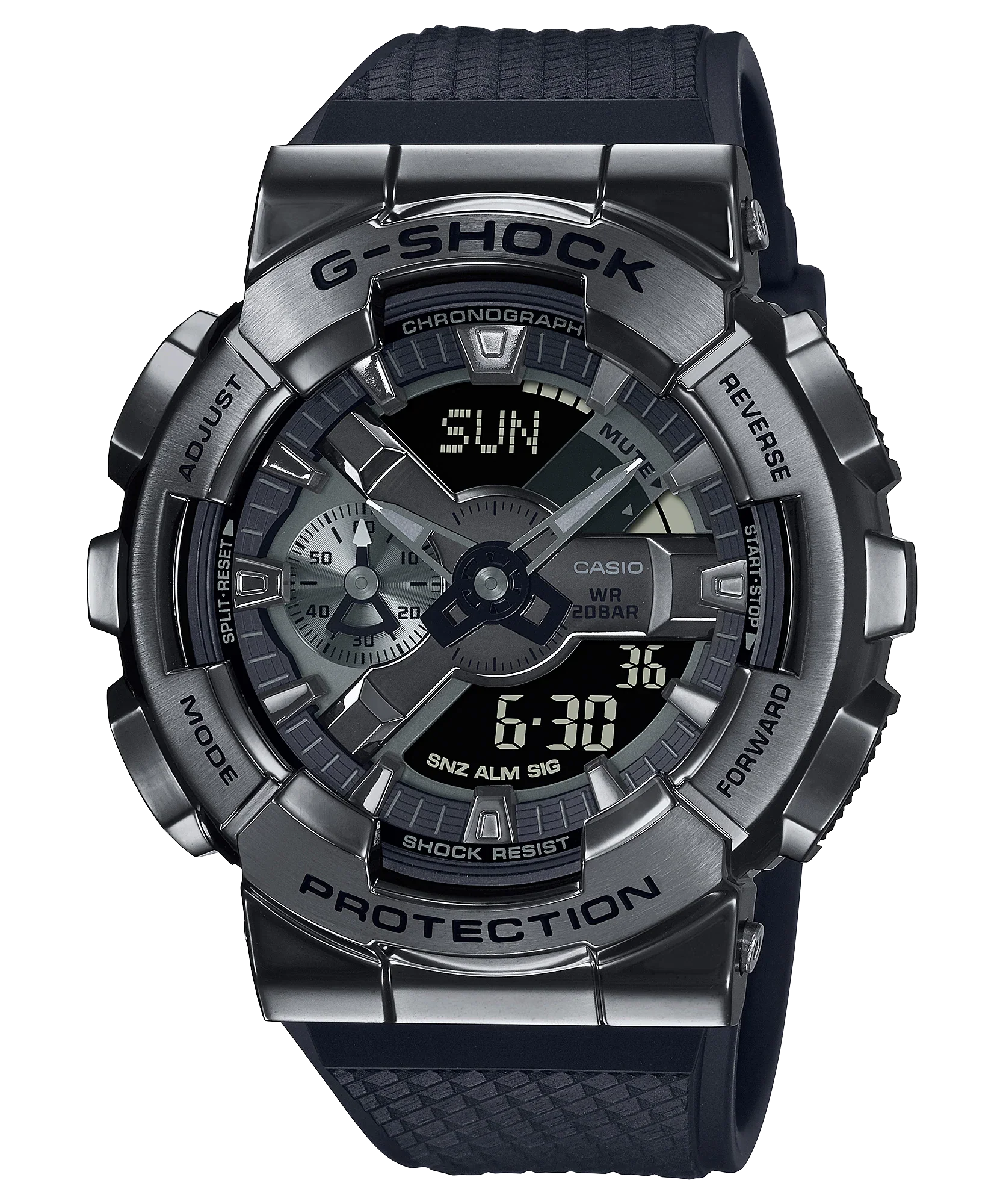 G-Shock Metalized Black Analogue and Digital GM110BB-1A / GM-110BB-1A