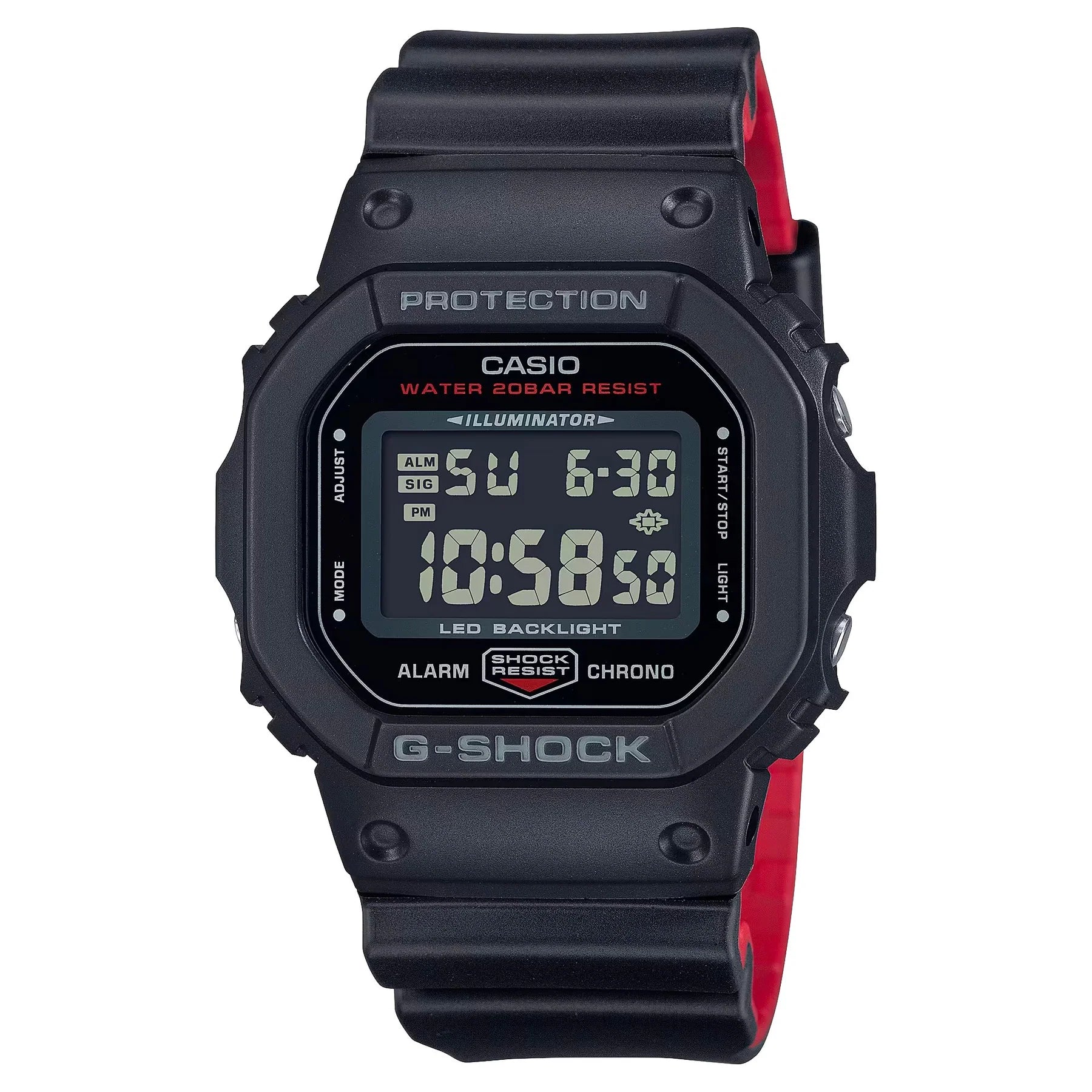 G-Shock Digital Watch Black and Red Series DW5600UHR-1 / DW-5600HR-1