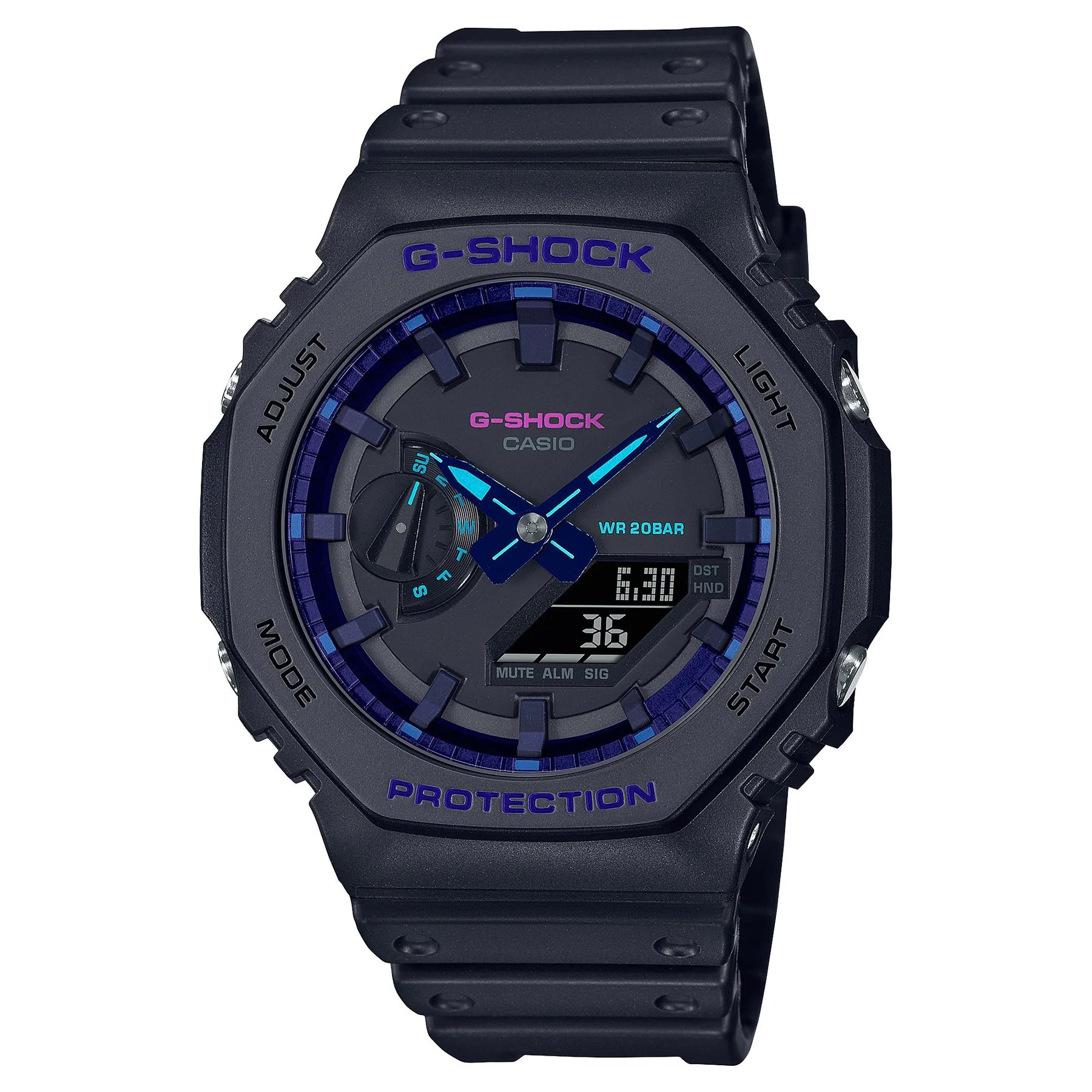 G-Shock Digital & Analogue Watch Casioak Series GA2100VB-1A / GA-2100VB-1A