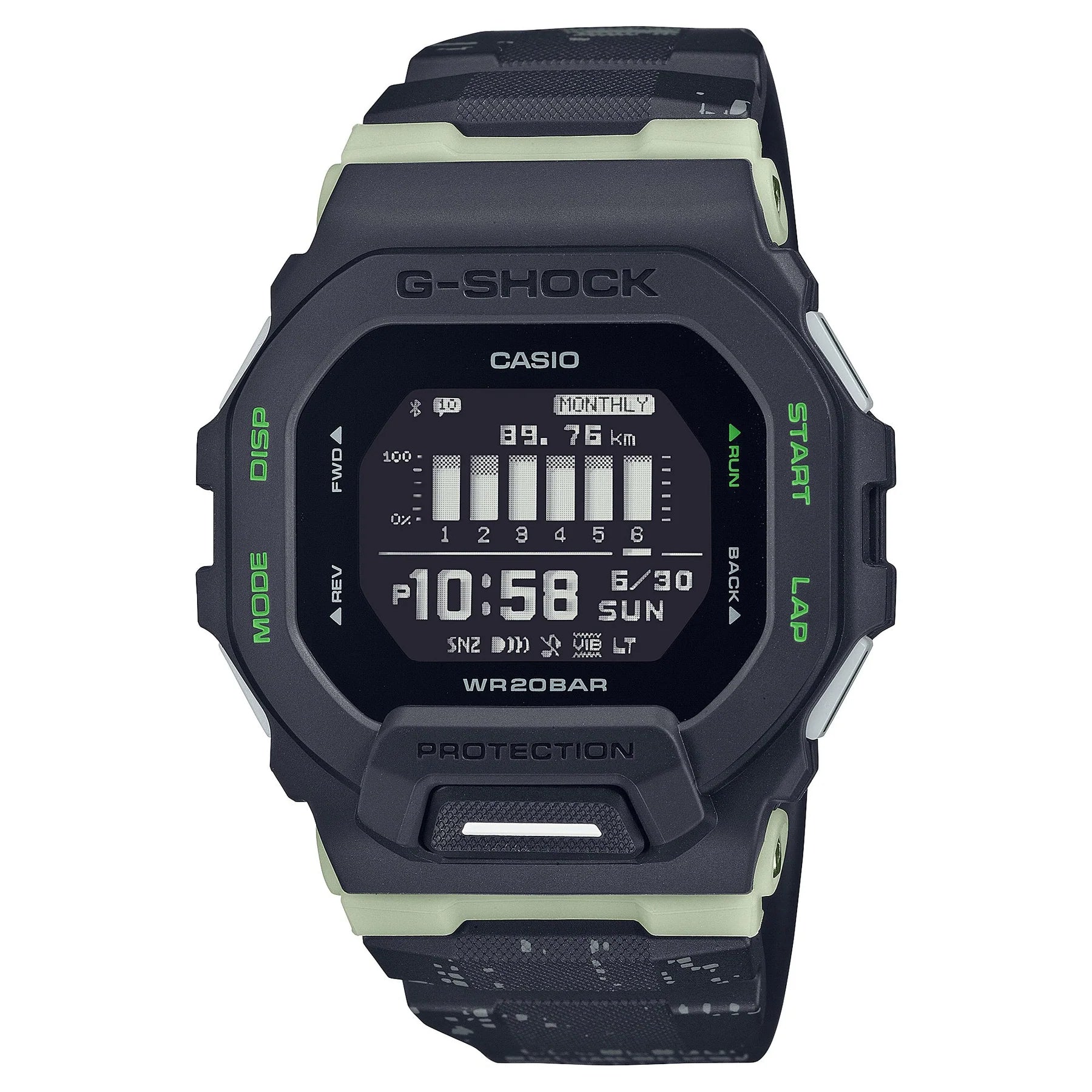 G-Shock Digital Bluetooth Fitness Watch G Squad Series GBD200LM-1D / GBD-200LM-1D