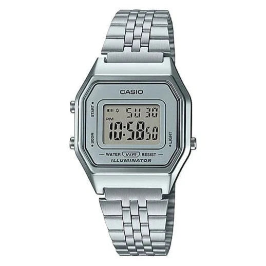 Casio Classic Ladies Silver Digital LA680WA-7D / LA-680WA-7