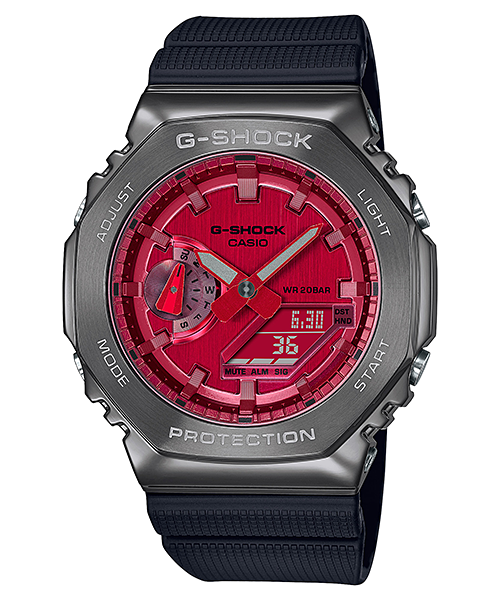 G-Shock Metal Casioak Black and Red Analogue GM2100B-4A